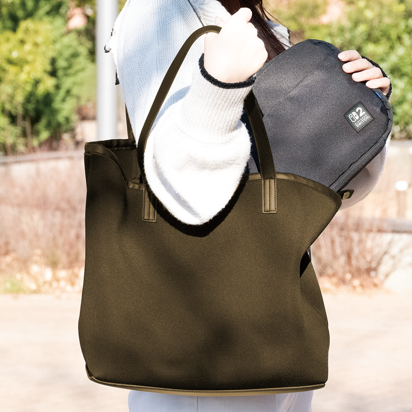 Pochette de voyage réversible (noir) pour Nintendo Switch 2